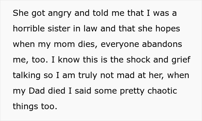 Woman Expects Her SIL To Pause Her Life As Her Mom Died, Can’t Believe She’s Going To A Concert