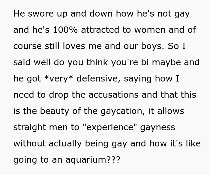 Man Pushes To Go On “Gaycation,” Insists He’s Not Gay, Wife’s Not Buying It