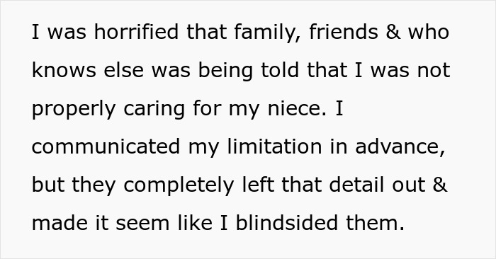 Aunt Wrongly Takes Heat From Folks For 'Poor Babysitting,' Refuses To Help Them With Niece At All