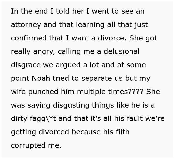 “I Want A Divorce ASAP”: Mom’s ‘Solution’ For Gay Son Stuns Husband, Violence Ensues