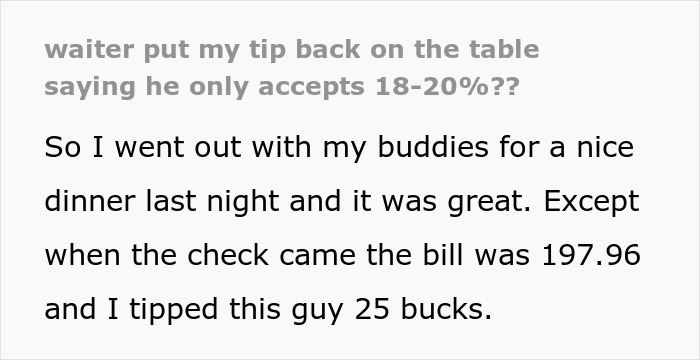 "Tipping Culture Has Gotten Out Of Hand": Waiter Rejects 12% Tip, Leaves Customer Confused