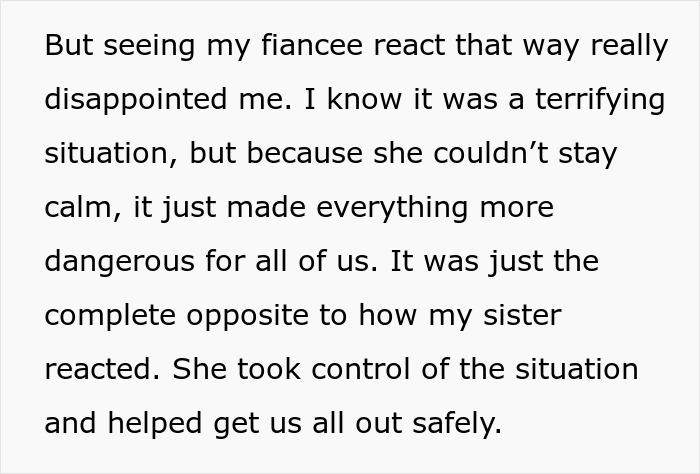 Guy Loses All Respect For Fiancée After Her Reaction To Fire: "Screaming That We're Going To Die"