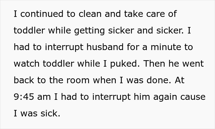 “AITA For Interrupting Husband’s ‘Free Time’ Because I’m Sick?”