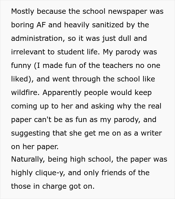 Teen Gets Revenge On Girl That Hates Him For His Parody School Paper: "Nasty Nickname"