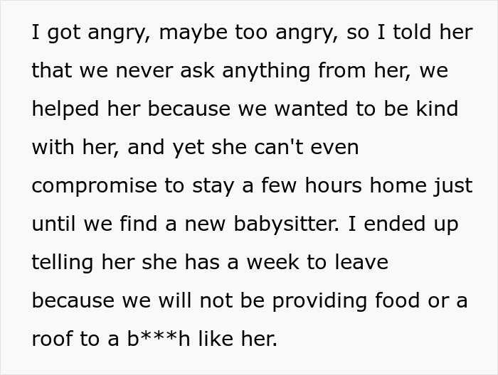 “AITA For Kicking My Sister Out After She Refused To Babysit My Son?”