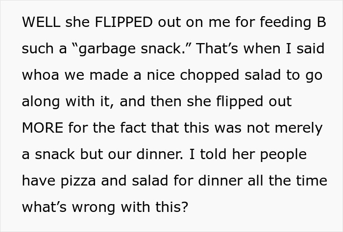 Folks Horrified By Mom Who Reacts Extremely After Her Kid Eats Pizza Bagels And Salad For Dinner