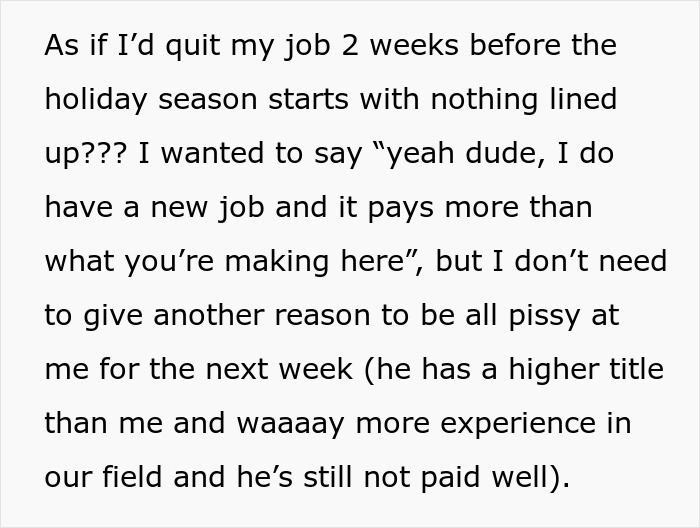 “My Coworker Is Mad I’m Quitting My Job Because It Interferes With Their Paternity Leave”