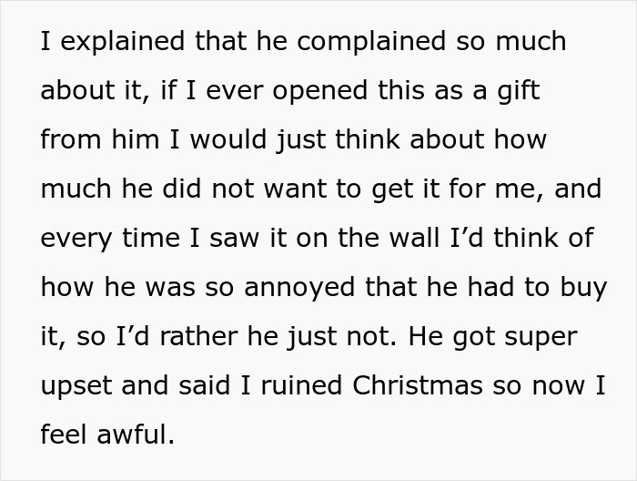 Man Ruins Wife’s Christmas Surprise By Talking About Her Pricey Gift, She Doesn’t Want It Anymore