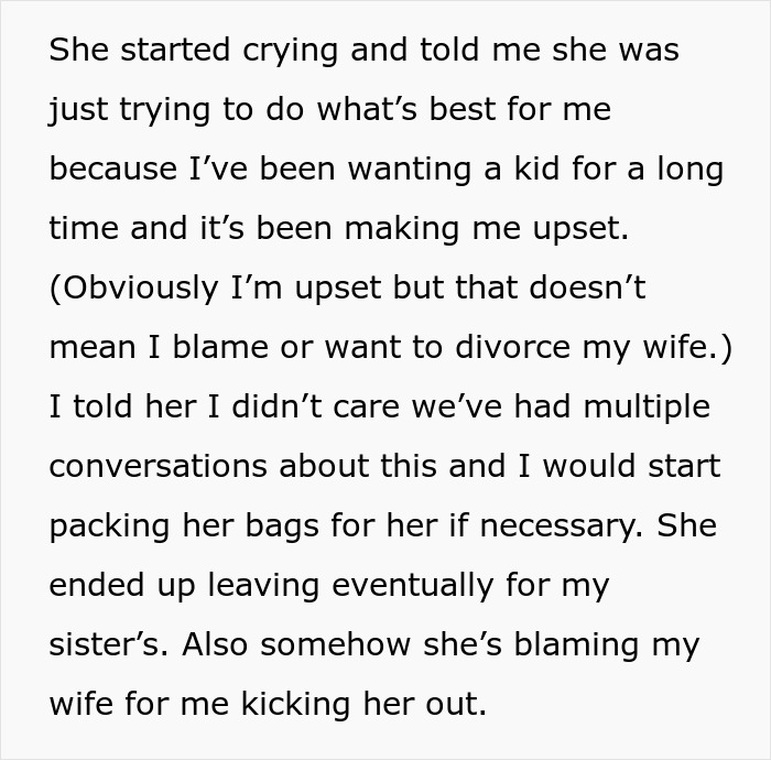 MIL Blames DIL That She Doesn't Have Grandkids, Tells Son To Find A New Wife, He Kicks Her Out