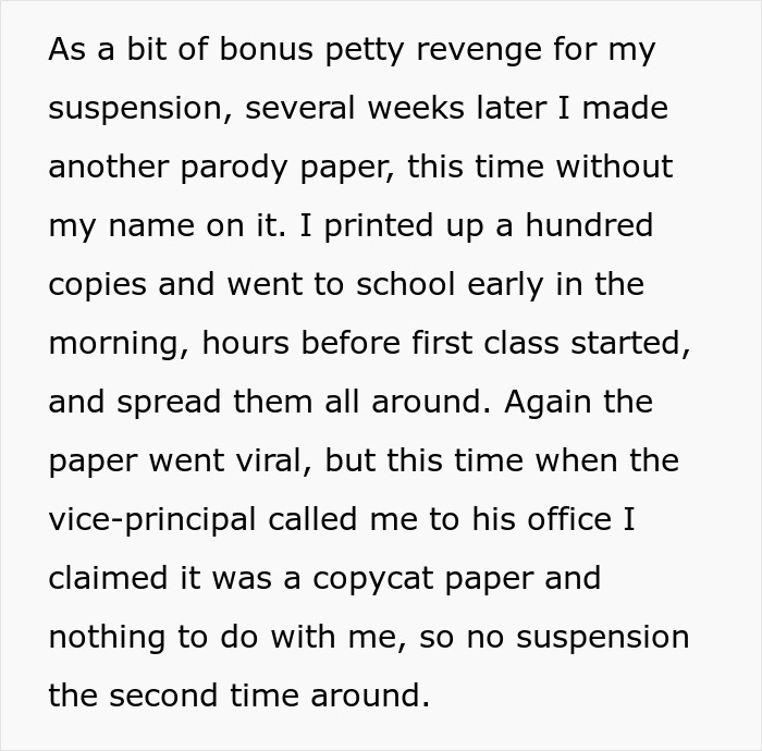 Teen Gets Revenge On Girl That Hates Him For His Parody School Paper: "Nasty Nickname"