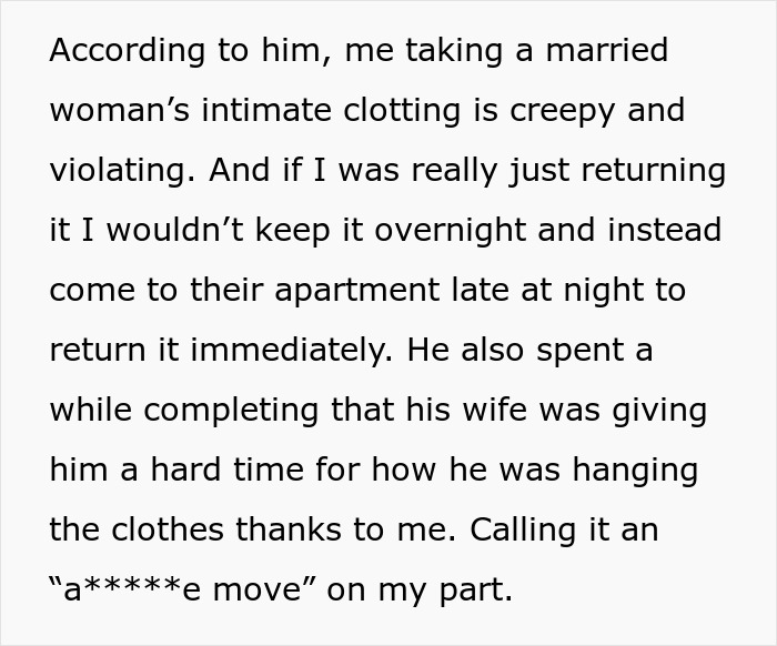 Neighbor Called “Creepy Jerk” For Returning Woman’s Lingerie That Keeps Blowing Onto His Balcony