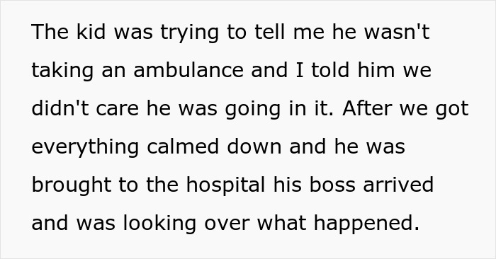 “I Just Saved A Guys Life And His Boss Is Upset We Called Him An Ambulance”