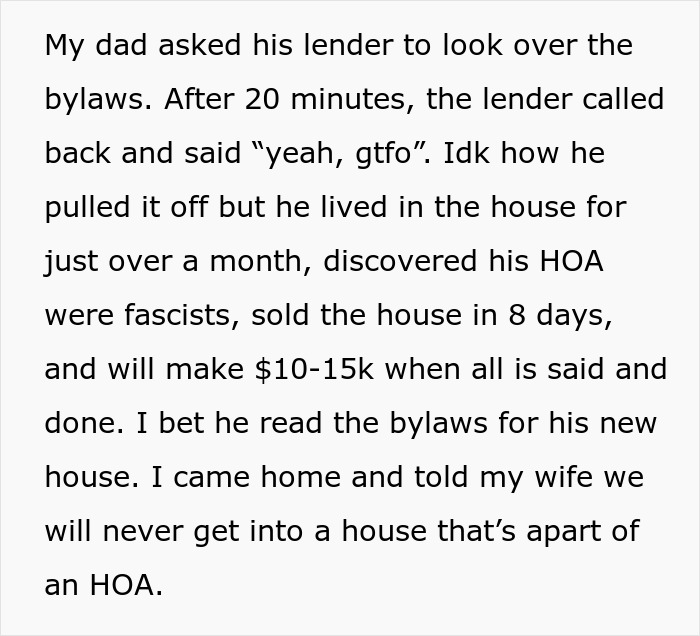 Dad Sells New House After Just 6 Weeks, Says The Invasive HOA Rules Make “Big Brother” Look Tame