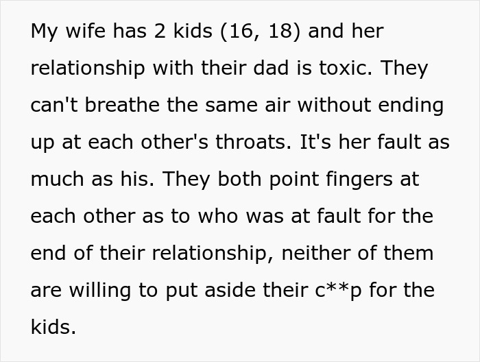 Wife Insists Husband Stop Supporting His Ex and Kids, He Turns To Internet For Advice