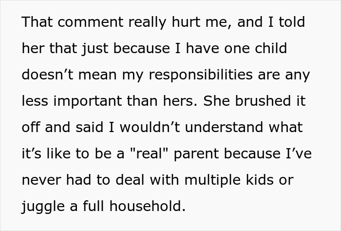 “AITA For Refusing To Babysit My Sister’s Kids After She Said I’m ‘Not A Real Parent’?”