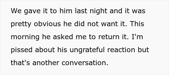 Husband Hates His Gift, Demands To Get Cash Instead: "I Told Him Hell No"