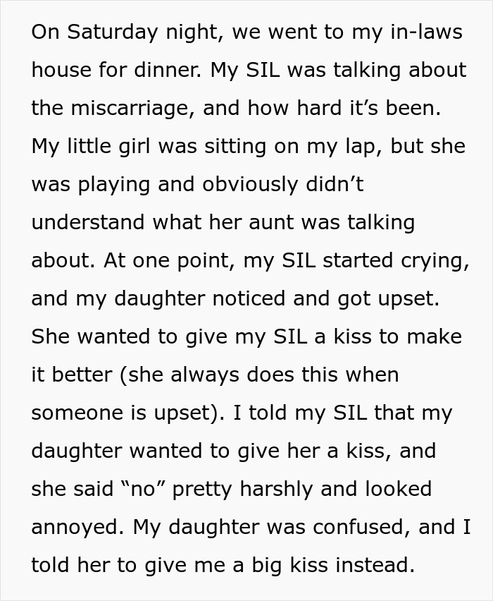 "[Am I The Jerk] For Telling My SIL That I’ve Had 4 Miscarriages When She Said I Didn’t Understand Her Loss?"