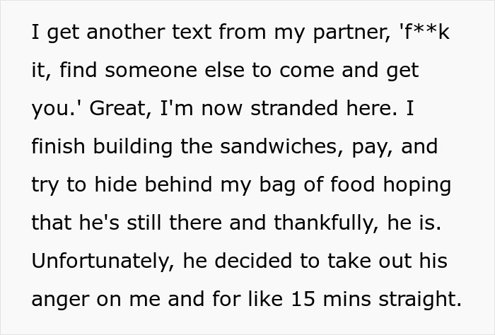 “I Think That I Have To Break Up With My Fiancé After He Embarrassed Me In Public Over A Sandwich”