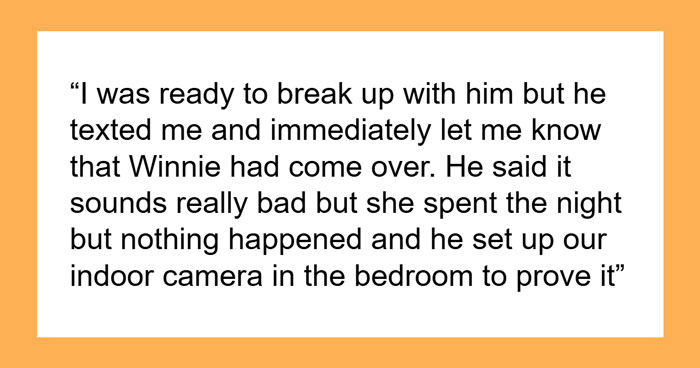 BF Spends Whole Night Consoling Ex-GF In Bed, Thinks Setting Up Camera Will Show GF His Innocence