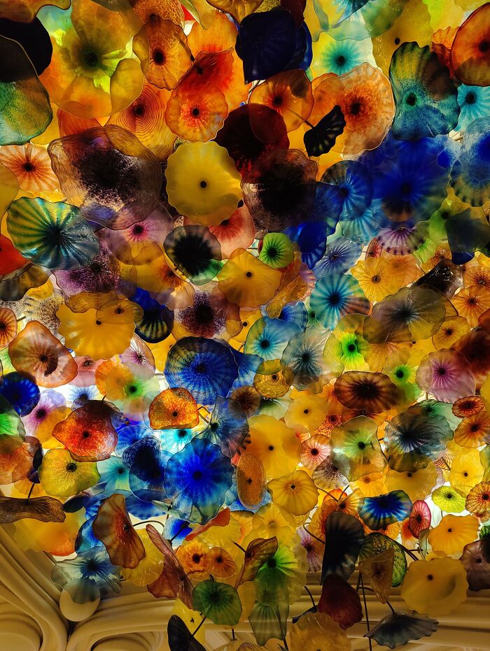 I'm In Vegas Since My Birthday Was Yesterday And It's Only A 6 Hours Drive From Me. And This Is A Ceiling In The Bellagio