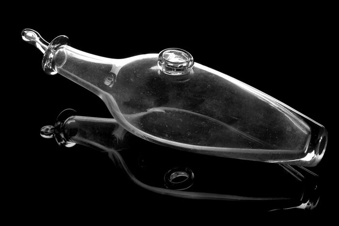 Victorian Era Glass Feeding Bottle For Infants