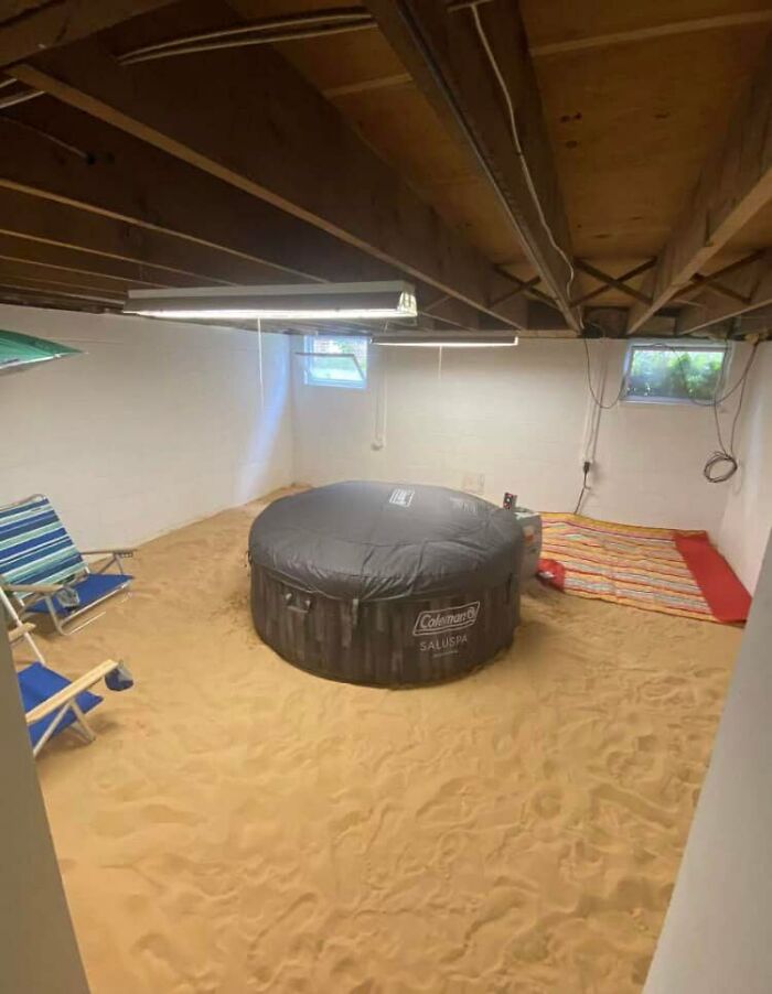 My Friends Friend Just Finished His ‘Dream Beach Basement’