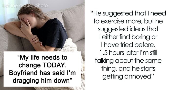 Woman’s Constant Bad Mood Because Of Her Mental And Physical Health Is Trying BF’s Patience