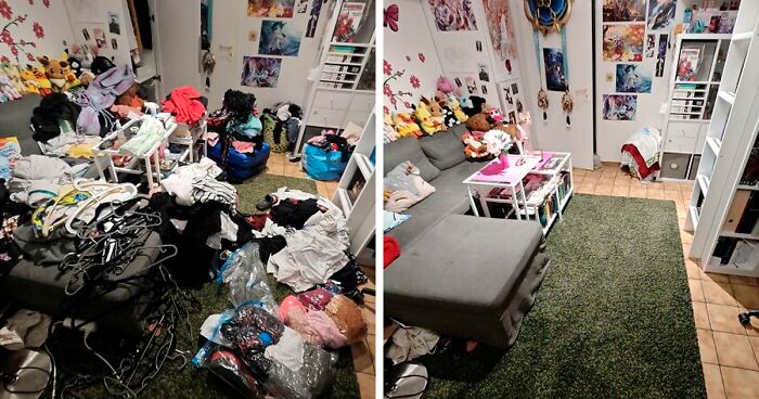 49 Before And After Pics Of People Cleaning Their ‘Depression Rooms’