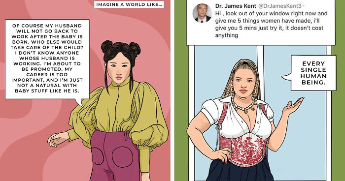 Artist Challenges Societal Standards With 25 New Thought-Provoking Comics About Women