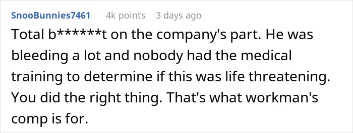 “I Just Saved A Guys Life And His Boss Is Upset We Called Him An Ambulance”