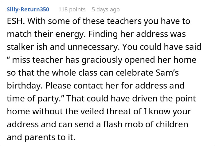 Mom Is Called Creepy And Unhinged: "Out Of Curiosity, I Easily Found Her Address"