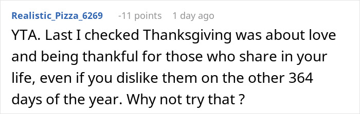 Woman Refuses To Invite Brother's GF To Thanksgiving: "She Rolled Her Eyes"