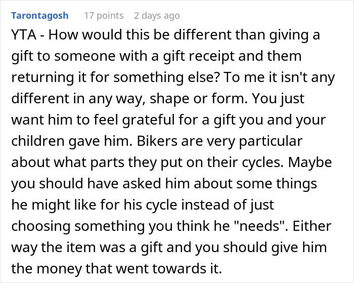 Husband Hates His Gift, Demands To Get Cash Instead: "I Told Him Hell No"