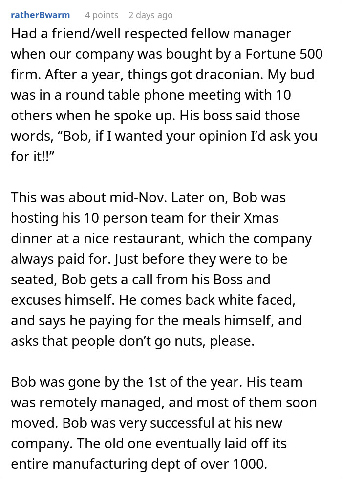 Boss Doesn’t Appreciate Man’s Input And Asks Him Not To Give It Again, It Backfires And Costs $10K