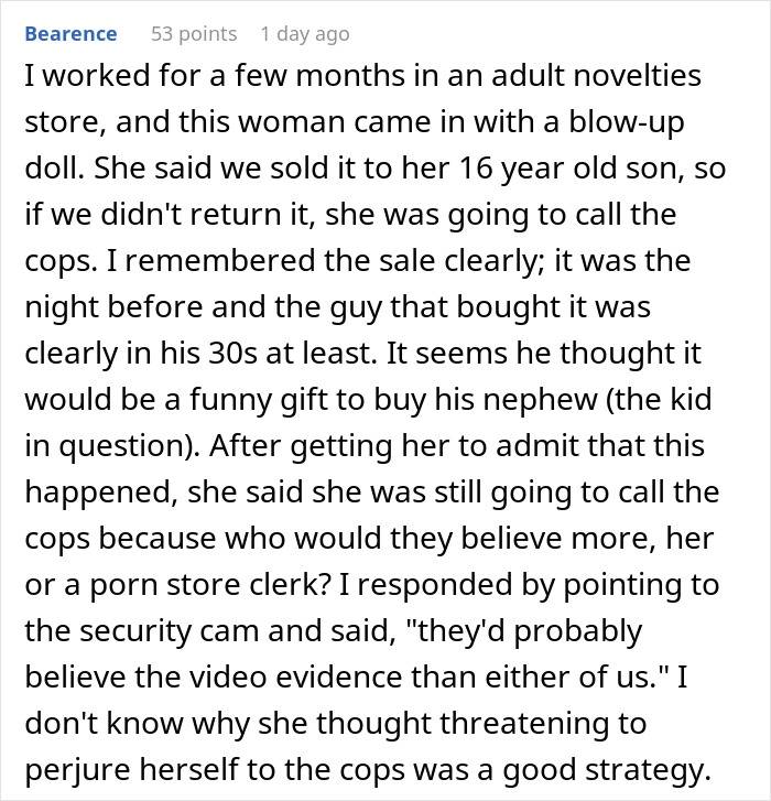 Customer Commits “Return Fraud”, Calls The Cops On Sales Agent