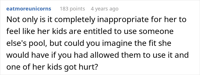 “Neighbour Thinks Her Kids Have The Right To Use My Pool Because [We] Have It ‘All To Ourselves’”