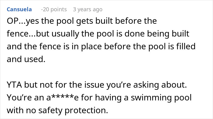 Text exchange discussing pool safety and the lack of fencing, related to kids-alone-pool concerns.