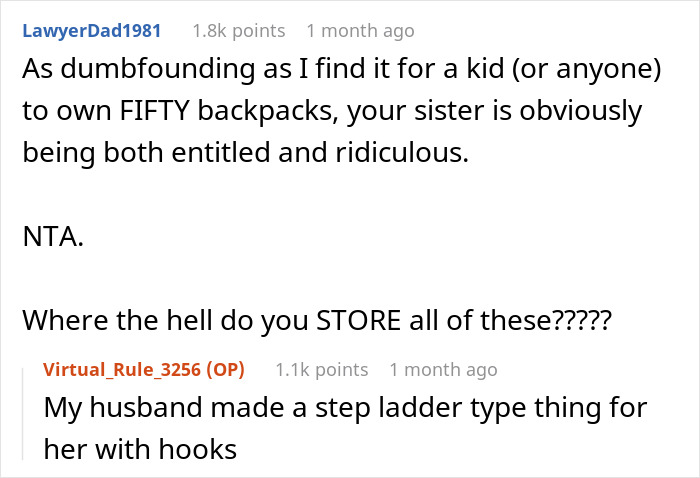 “AITA For Not Giving Away My Child’s Rare Backpack?”