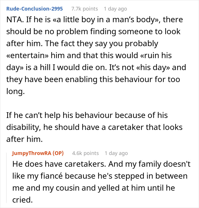 “AITA For Not Wanting My Disabled Cousin At My Wedding?”