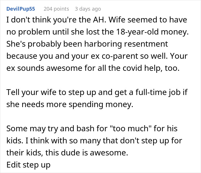 Wife Insists Husband Stop Supporting His Ex and Kids, He Turns To Internet For Advice