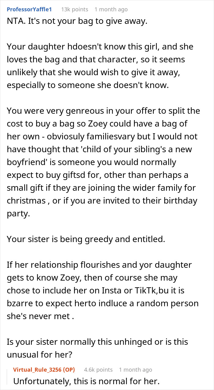 “AITA For Not Giving Away My Child’s Rare Backpack?”