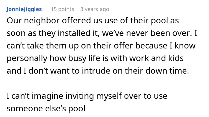 New Homeowner Stunned By Neighbor's Demand That They Watch Her Kids While They Swim In Their Pool