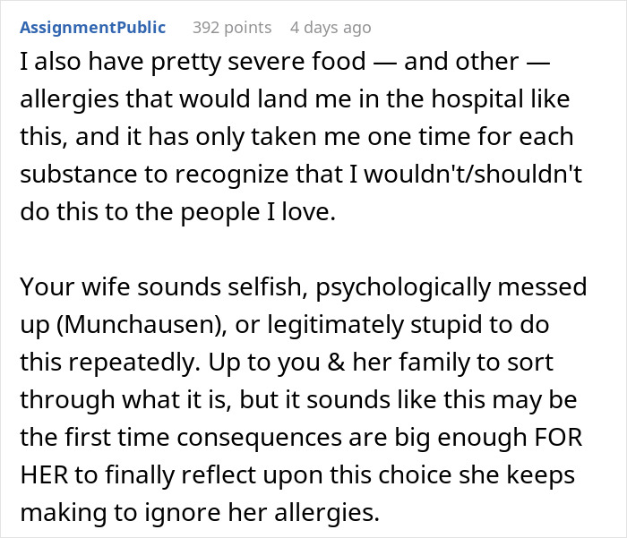 “[Am I Overreacting?] Wife Refuses To Take Her Allergies Seriously, So I Kicked Her Out”