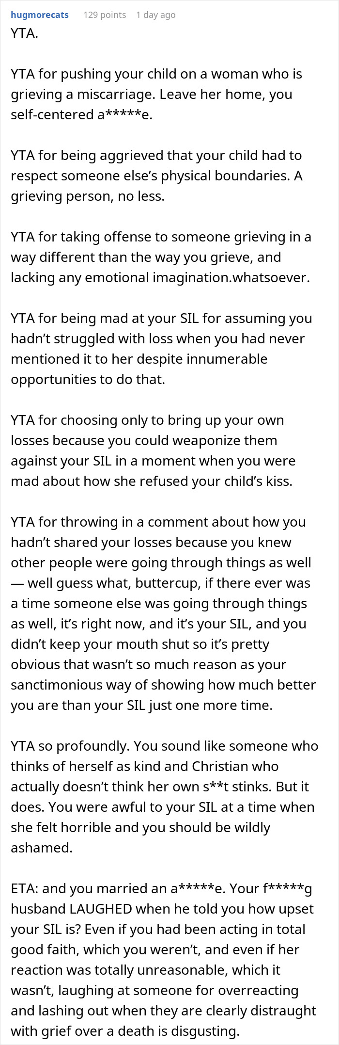 "[Am I The Jerk] For Telling My SIL That I’ve Had 4 Miscarriages When She Said I Didn’t Understand Her Loss?"