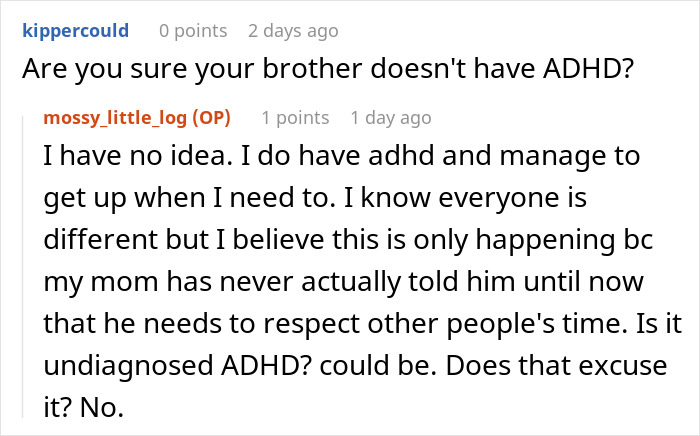 Bro’s Chronic Lateness Affects Whole Family, Livid Sibling Decides To Do The Same To Him