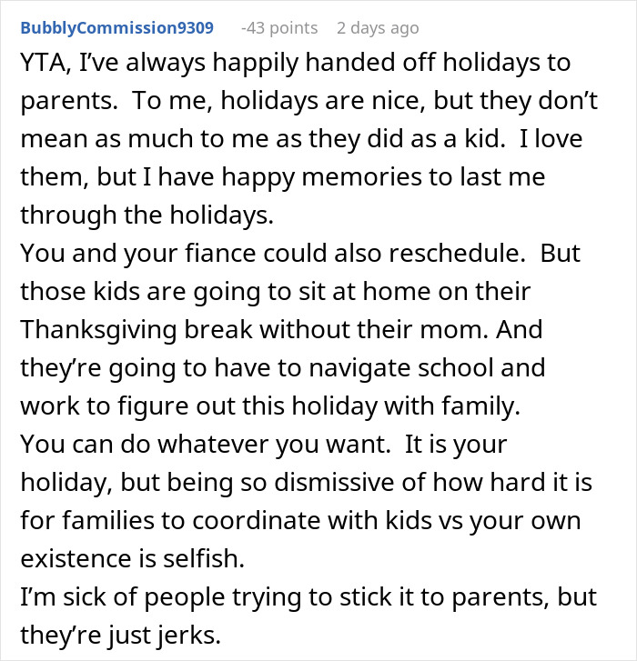 Mom Wants Coworker To Cover Her On Holiday Because She Doesn’t Have Kids, Gets A Reality Check