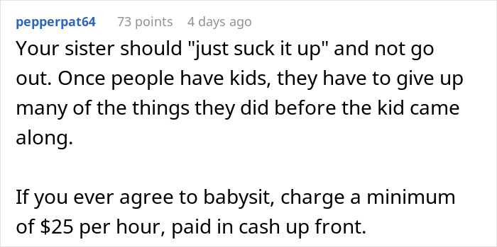 Women Shocked After Sis Expects Her To Babysit Niece For A Coupon And Some Candy