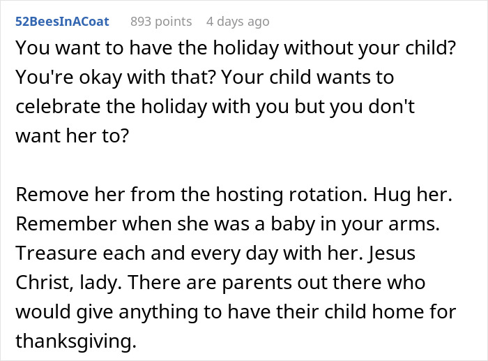 “Am I A Jerk For Uninviting My Daughter To Thanksgiving Since She Won’t Host It?”