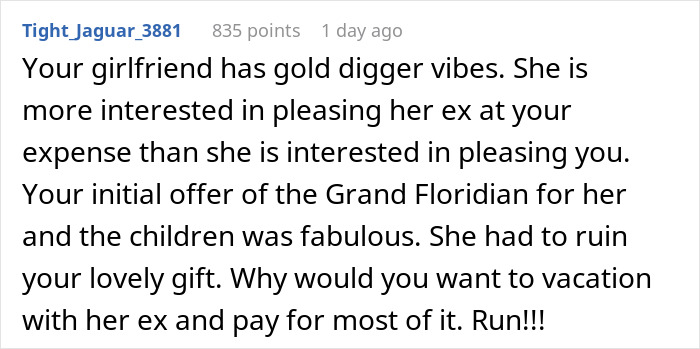 “Out Of Her Mind”: GF Expects BF To Pay For Her Kids And Her Ex’s Family To Take A Trip To Disney