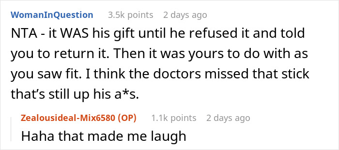 Husband Hates His Gift, Demands To Get Cash Instead: "I Told Him Hell No"